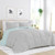 Full/Queen size 3-Piece Microfiber Reversible Comforter Set Aqua Blue and Grey Q280-GRTR5677