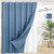 72"W x 84"H Blue Waffle Textured 3 in 1 Shower Curtain Set Q280-MNBG1984