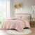 King / Cal King 3-Piece Pink Pompom Microfiber Comforter Set Q280-KGCLFP9853536