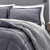 King Plush Sherpa Reversible Micro Suede Comforter Set in Gray Q280-GRKI9863