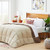Twin All Seasons Beige/Brown Reversible Polyester Down Alternative Comforter Q280-TWSM3799