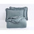 Full Size Blue Stone Washed Ruffled Edge Microfiber 3-Piece Comforter Set Q280-AQFU5699