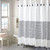 72-inch Navy and White Stripes Cotton Shower Curtain Q280-NPCSC23985173681
