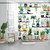 72-in. Watercolor Plants Botanical Floral Flower Pots Succulents Shower Curtain Q280-BFSCH2679362571