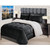 Full Size 3 Piece Ultra Soft Sherpa Wrinkle Resistant Comforter Set in Black Q280-GFUL3599