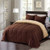 Full/Queen Traditional Microfiber Reversible 3 Piece Comforter Set in Brown Q280-CHFQ4492