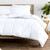 Full size Super Soft Microfiber Down Alternative Comforter Set White Q280-WHTFD48463