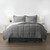 Queen Size 8-Piece Microfiber Reversible Bed-in-a-Bag Comforter Set in Grey Q280-YFRT3255
