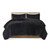 Twin/Twin XL Black Soft Sherpa Faux Fur 2-Piece Comforter Set with Shams Q280-TWBLSDL59367412