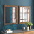 Set of 2 Modern Farmhouse Mirror Set Distressed Brown Wood Frame 31 x 24 inch Q280-SMTFC261935742