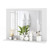 Rectangular Bathroom Wall Mirror with Storage Shelf and White Wood Frame Q280-WHTRBM49258391