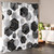 72"W x 72"H Black White Hexagonal Pattern Polyester Shower Curtain Q280-BLKPSH7272
