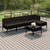  6 Piece Patio Lounge Set with Cushions Poly Rattan Black A949-3094373