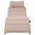  Sun Lounger with Cushion Taupe Solid Wood Acacia A949-367636