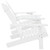  Patio Adirondack Chairs with Tea Table Solid Wood Fir White A949-310067
