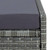  Sunbed with Cushion Poly Rattan Gray A949-310475