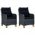  3 Piece Patio Lounge Set with Cushions Poly Rattan Dark Gray A949-3060180
