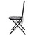  Folding Bistro Chairs 2 pcs Ceramic Black and White A949-41533