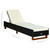  Sunbed with Cushion Poly Rattan Black A949-310472