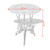  3 Piece Bistro Set Cast Aluminum White A949-42165