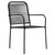  5 Piece Patio Dining Set Cotton Rope and Steel Black A949-48569
