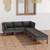  6 Piece Patio Lounge Set with Cushions Poly Rattan Gray A949-3059728