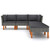  6 Piece Patio Lounge Set with Cushions Poly Rattan Gray A949-3059728