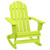  Patio Adirondack Rocking Chair Solid Fir Wood Green A949-315886