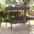  Patio Swing Bench with Canopy Coffee BrownSteel A949-4008900