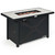 42 Inch 60000 BTU Propane Fire Pit Table with Ceramic Tabletop - Color: Black D681-OP70369