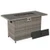 44.5 Inch Propane Fire Pit Table Rattan Gas 2-in-1 with Stainless Steel Burner-Gray - Color: Gray D681-NP12222GR