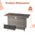 44.5 Inch Propane Fire Pit Table Rattan Gas 2-in-1 with Stainless Steel Burner-Gray - Color: Gray D681-NP12222GR