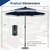 9 Feet Solar Patio Umbrella with 24 LED Lights for Yard-Navy - Color: Navy D681-NP13219NY