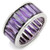 0W128 - Rhodium Brass Ring with AAA Grade CZ  in Amethyst A874-0W128