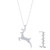 .35 ct CZ Rhodium Reindeer Pave Holiday Pendant R599-P11466R-C01