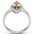 TS098 - Rhodium 925 Sterling Silver Ring with AAA Grade CZ  in Champagne A874-TS098