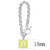 LO4639 - High-Polished Brass Bracelet with Epoxy  in Emerald A874-LO4639