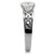 TK069 - High polished (no plating) Stainless Steel Ring with AAA Grade CZ  in Clear A874-TK069