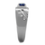 TK1929 - High polished (no plating) Stainless Steel Ring with Synthetic Synthetic Glass in Montana A874-TK1929