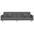  2-Seater Sofa Bed with Two Pillows Dark Gray Fabric A949-375900