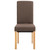  Dining Chairs 6 pcs Brown Fabric A949-277273