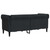  Chesterfield Sofa 2-Seater Black Fabric A949-372549