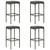  Bar Stools with Cushions 4 pcs Gray Poly Rattan A949-313447