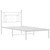  Metal Bed Frame without Mattress with Headboard White 39.4"x78.7 A949-374383