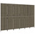  Room Divider 6 Panels Gray Poly Rattan A949-365354