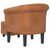  Tub Chair with Footstool Brown Faux Leather A949-356501