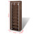Fabric Shoe Cabinet with Cover 22" x 11" x 64" Brown A949-240492