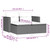  Patio Sofa 2-Seater with Stools Black Poly Rattan A949-365790