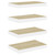  Floating Wall Shelves 4 pcs Oak and White 15.7"x9.1"x1.5" MDF A949-326572