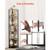 6 Tier Corner Shelf with LED Light, 68" Tall Corner Bookshelf with Storage Shelves for Collectibles E415-ZLSZJSNJTMK60HWF0001V9